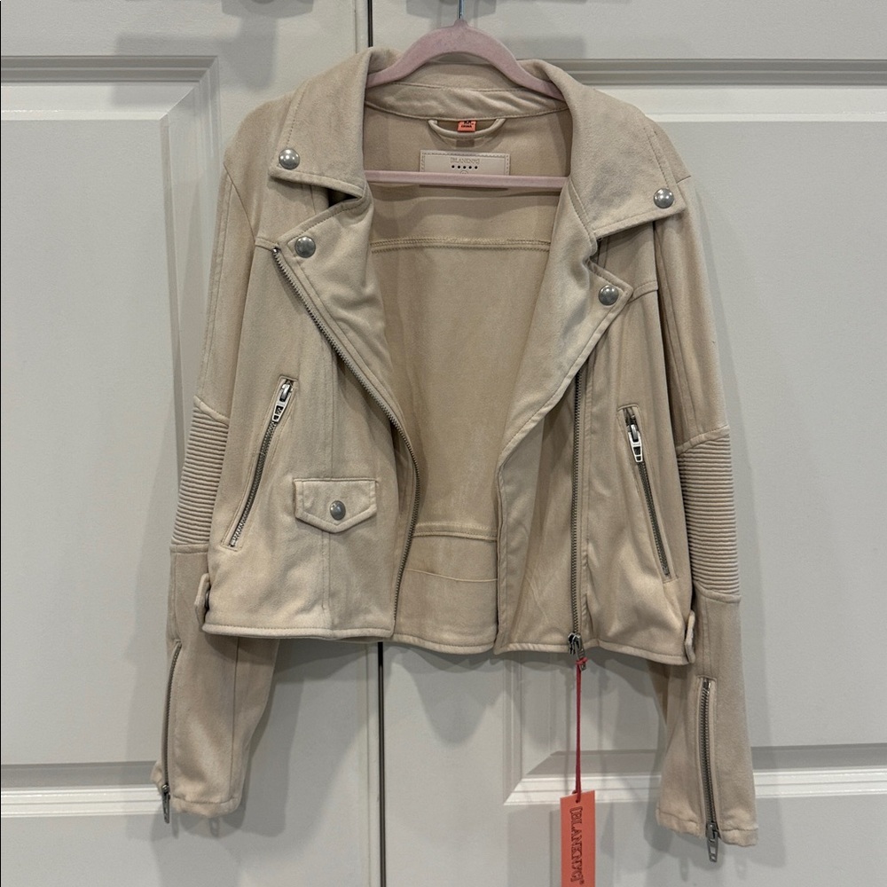 BLANKNYC faux Suede Beige Biker Jacket